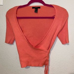 Forever 21 front plunged wrap top - small